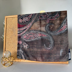 Bonjela Otantik Eşarp 17002 - Acı Kahve/Fuşya - Organic ScarfsOrganic Scarfs