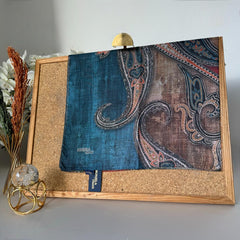 Bonjela Otantik Eşarp 17002 - Petrol/Turuncu - Organic ScarfsOrganic Scarfs