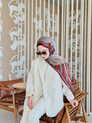 Burberry Çift Taraflı İthal Vual İpel Şal 78631 - Çikolata - Mocha - Organic ScarfsOrganic Scarfs