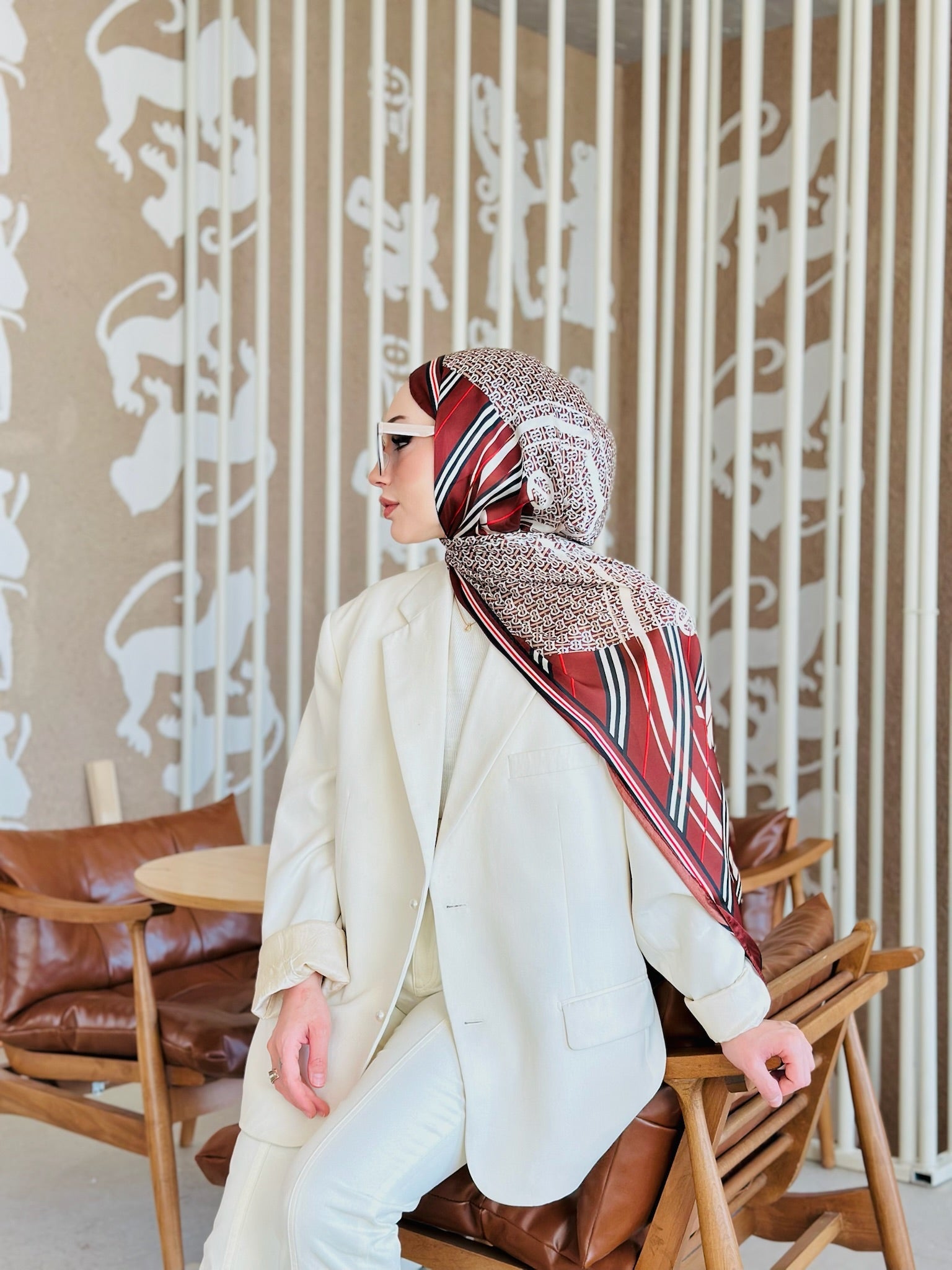 Burberry Çift Taraflı İthal Vual İpel Şal 78631 - Çikolata - Mocha - Organic ScarfsOrganic Scarfs