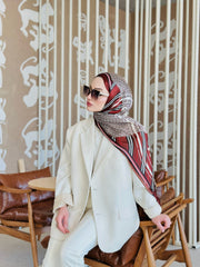 Burberry Çift Taraflı İthal Vual İpel Şal 78631 - Çikolata - Mocha - Organic ScarfsOrganic Scarfs
