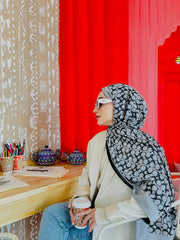 Coach Desen İpek Kaşmir Çift Taraflı Şal 39210 - Gri - Organic ScarfsOrganic Scarfs