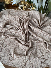 Dal Desen Mio Cazz Eşarp 44120 - Bej - Organic ScarfsOrganic Scarfs