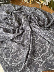 Dal Desen Mio Cazz Eşarp 44120 - Gri - Organic ScarfsOrganic Scarfs