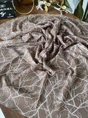 Dal Desen Mio Cazz Eşarp 44120 - Latte - Organic ScarfsOrganic Scarfs