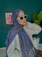 Dior Çift Taraflı İtalyan Jakar İpek Şal 96518 – Vizon - Organic ScarfsOrganic Scarfs
