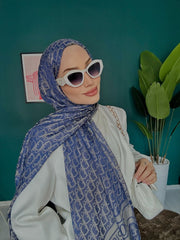 Dior Çift Taraflı İtalyan Jakar İpek Şal 96518 – Vizon - Organic ScarfsOrganic Scarfs