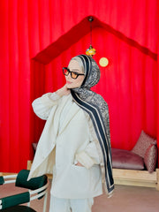 Dior Çift Taraflı İthal Vual İpel Şal 78632 - Vizon - Bej - Organic ScarfsOrganic Scarfs