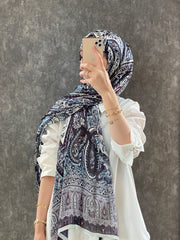 Etro Desen Hint Vual İpek Şal  - Erik çürüğü - Organic ScarfsOrganic Scarfs