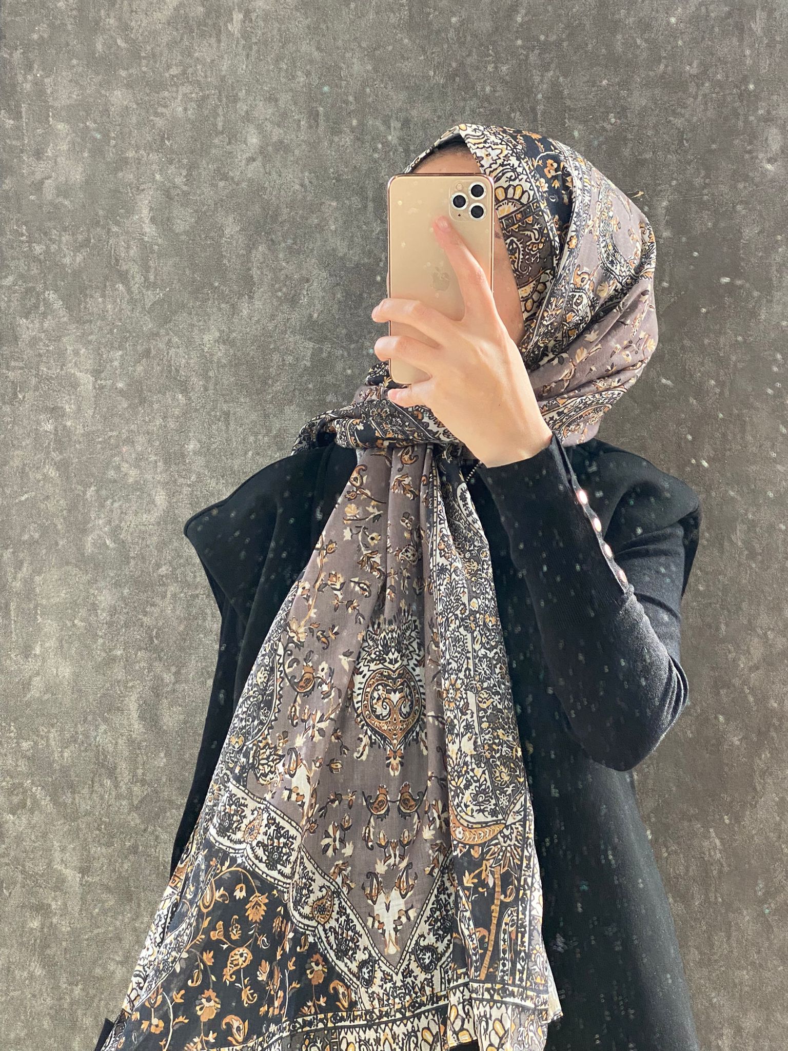 Etro Etnik Desen Pamuk Soft Şal 37631 - Bademi - Organic ScarfsOrganic Scarfs