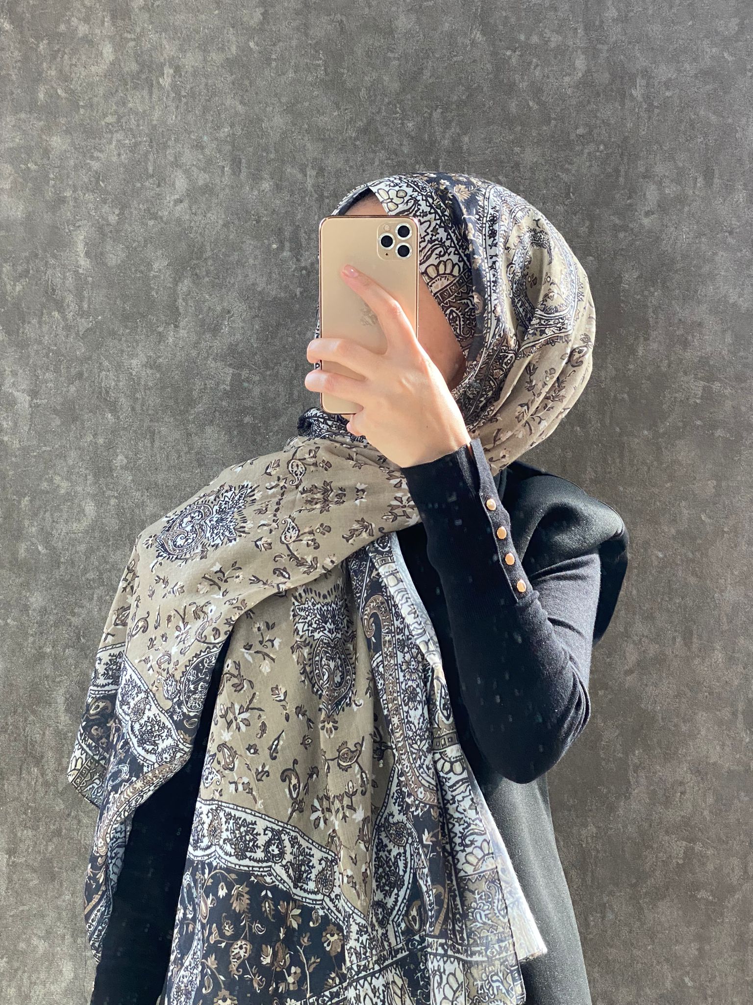 Etro Etnik Desen Pamuk Soft Şal 37631 - Mercan Yeşili - Organic ScarfsOrganic Scarfs