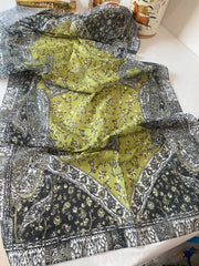 Etro Etnik Desen Pamuk Soft Şal 37631 - yeşil/siyah - Organic ScarfsOrganic Scarfs
