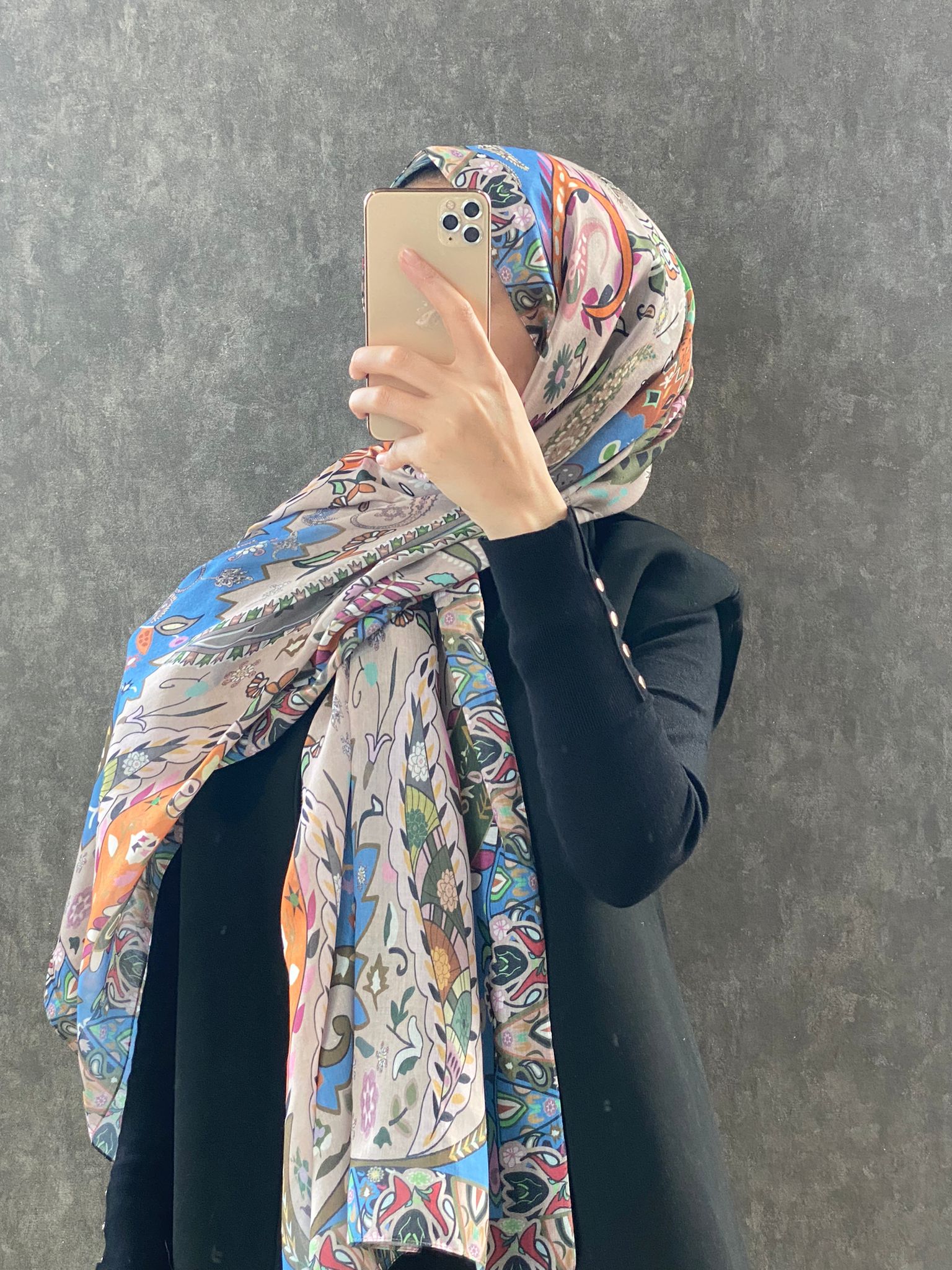 Etro Etnik Desen Pamuk Soft Şal 38630 - Bej - Organic ScarfsOrganic Scarfs
