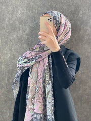 Etro Etnik Desen Pamuk Soft Şal 38630 - Pamuk Şekeri - Organic ScarfsOrganic Scarfs