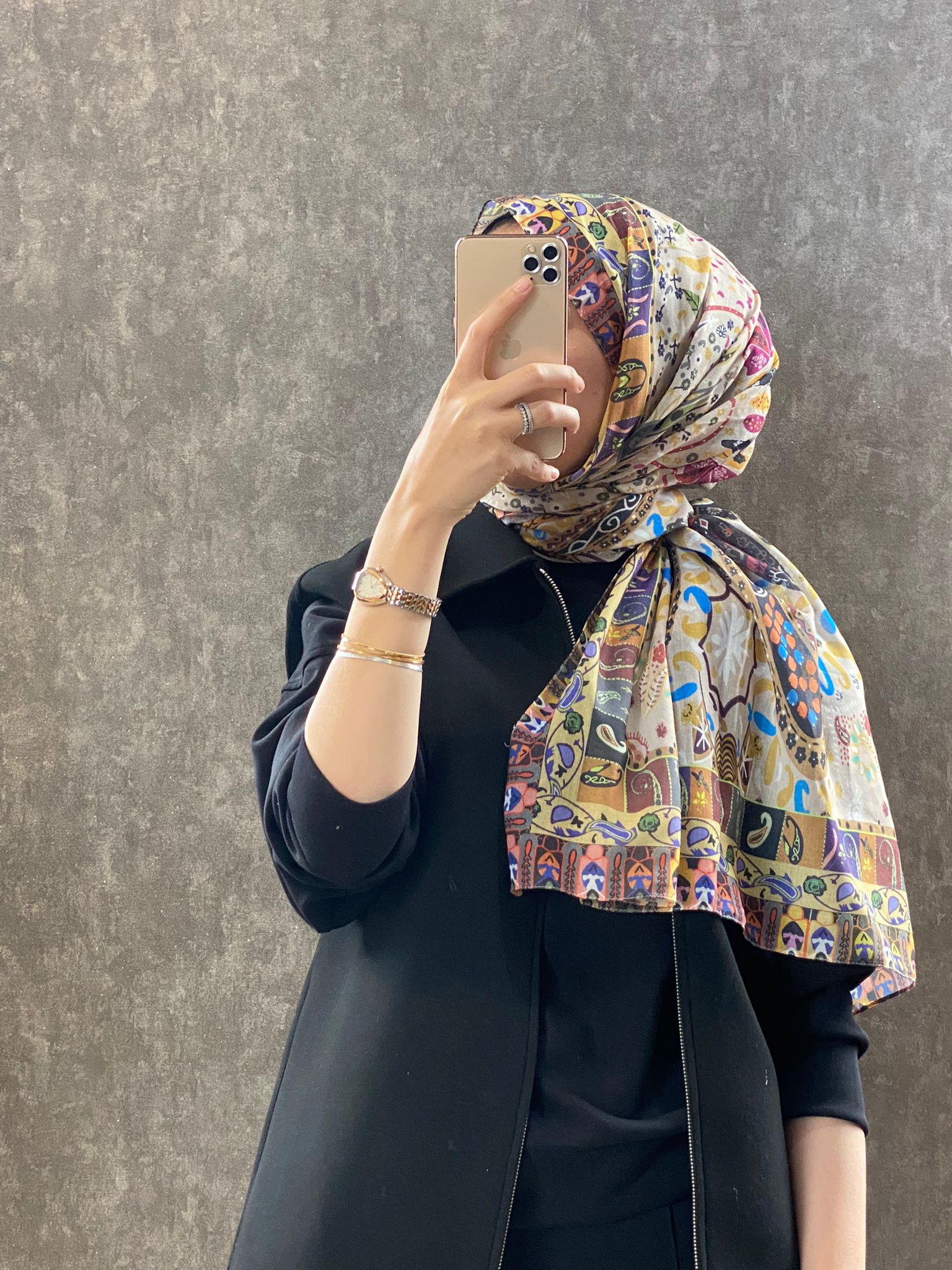 Etro Etnik Desen Pamuk Soft Şal - 852085 - hardal - Organic ScarfsOrganic Scarfs