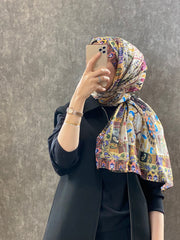 Etro Etnik Desen Pamuk Soft Şal - 852085 - hardal - Organic ScarfsOrganic Scarfs