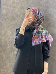 Etro Etnik Desen Pamuk Soft Şal - 852085 - mocha - Organic ScarfsOrganic Scarfs
