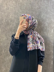 Etro Etnik Desen Pamuk Soft Şal - 852085 - mocha/pembe - Organic ScarfsOrganic Scarfs