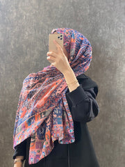 Etro Etnik Desen Pamuk Soft Şal - 852085 - narçiçeği/mavi - Organic ScarfsOrganic Scarfs