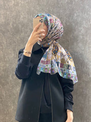 Etro Etnik Desen Pamuk Soft Şal - 852085 - vizon - Organic ScarfsOrganic Scarfs