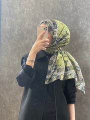 Etro Etnik Desen Pamuk Soft Şal - 852085 - yağ yeşili - Organic ScarfsOrganic Scarfs