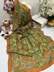 Etro Pamuk İpek Şal 52340 - soft turuncu - Organic ScarfsOrganic Scarfs