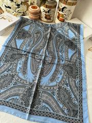 Etro Pamuk İpek Şal - 987654 BEBEK MAVİSİ - Organic ScarfsOrganic Scarfs