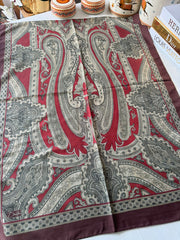 Etro Pamuk İpek Şal - 987654 BORDO/KIRMIZI - Organic ScarfsOrganic Scarfs