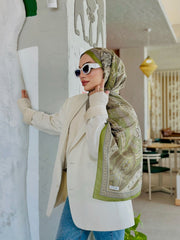 Etro Pamuk İpek Şal - 987654 HAKİ/VİZON - Organic ScarfsOrganic Scarfs