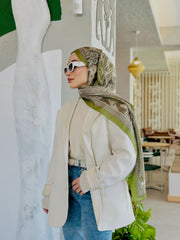 Etro Pamuk İpek Şal - 987654 HAKİ/VİZON - Organic ScarfsOrganic Scarfs