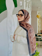 Etro Pamuk İpek Şal - 987654 Karamel/Siyah - Organic ScarfsOrganic Scarfs