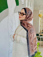 Etro Pamuk İpek Şal - 987654 Karamel/Siyah - Organic ScarfsOrganic Scarfs