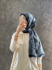 Etro Pamuk İpek Şal - 987654 SİYAH/BEYAZ - Organic ScarfsOrganic Scarfs
