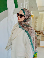 Etro Pamuk İpek Şal - 987654 YEŞİL/ALTIN - Organic ScarfsOrganic Scarfs
