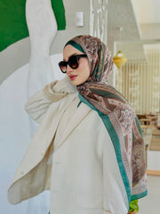 Etro Pamuk İpek Şal - 987654 YEŞİL/ALTIN - Organic ScarfsOrganic Scarfs