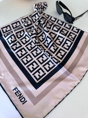 fendi twill eşarp - ekru gri - Organic ScarfsOrganic Scarfs