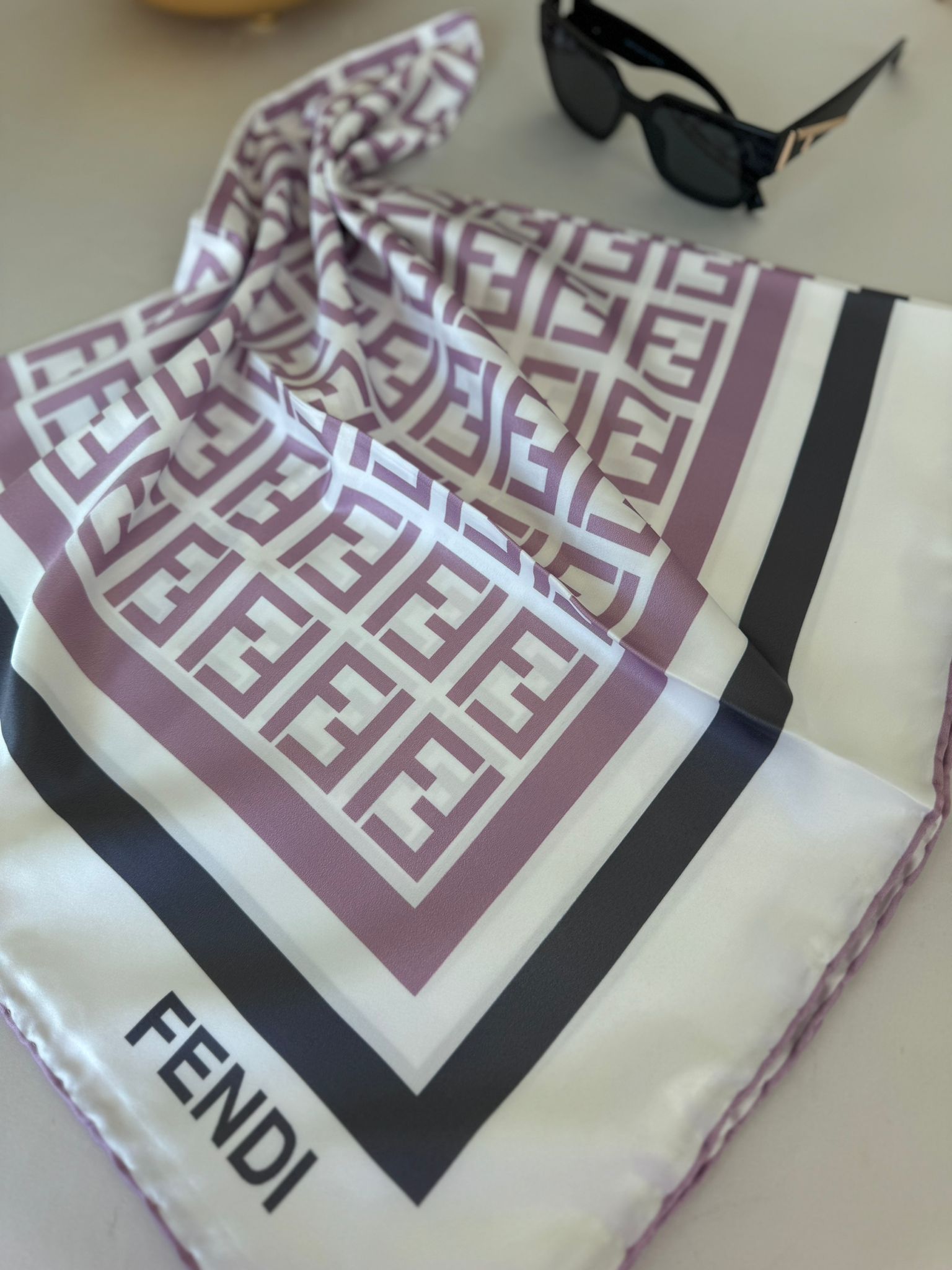 fendi twill eşarp - pudra - Organic ScarfsOrganic Scarfs