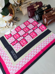 Gucci Krep İpek Eşarp 44125 - Fuşya - Organic ScarfsOrganic Scarfs