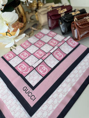 Gucci Krep İpek Eşarp 44125 - Şeker Pembe - Organic ScarfsOrganic Scarfs