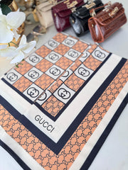 Gucci Krep İpek Eşarp 44125 - Yavruağzı - Organic ScarfsOrganic Scarfs