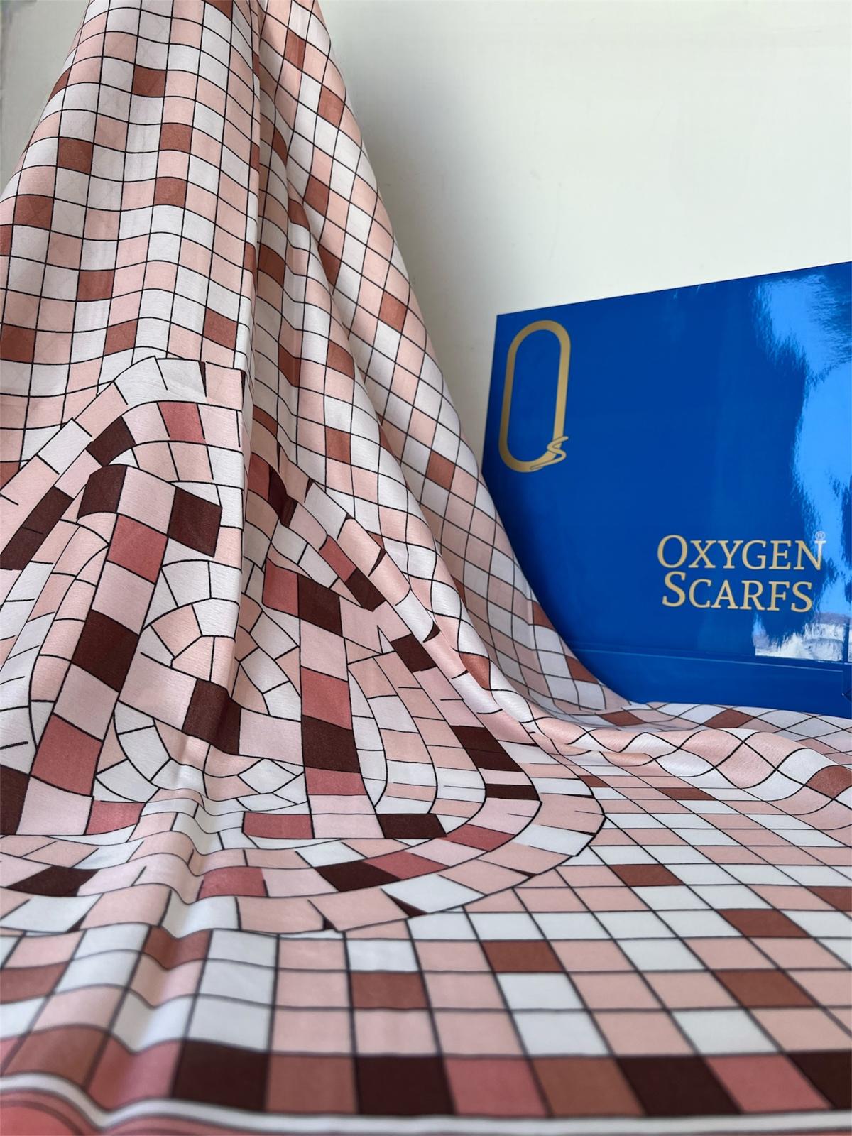 Hermes Dama Desen İthal Vual İpek Şal 014461 - Somon - Organic ScarfsOrganic Scarfs