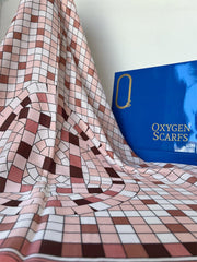 Hermes Dama Desen İthal Vual İpek Şal 014461 - Somon - Organic ScarfsOrganic Scarfs