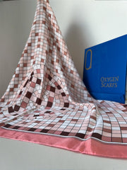 Hermes Dama Desen İthal Vual İpek Şal 014461 - Somon - Organic ScarfsOrganic Scarfs