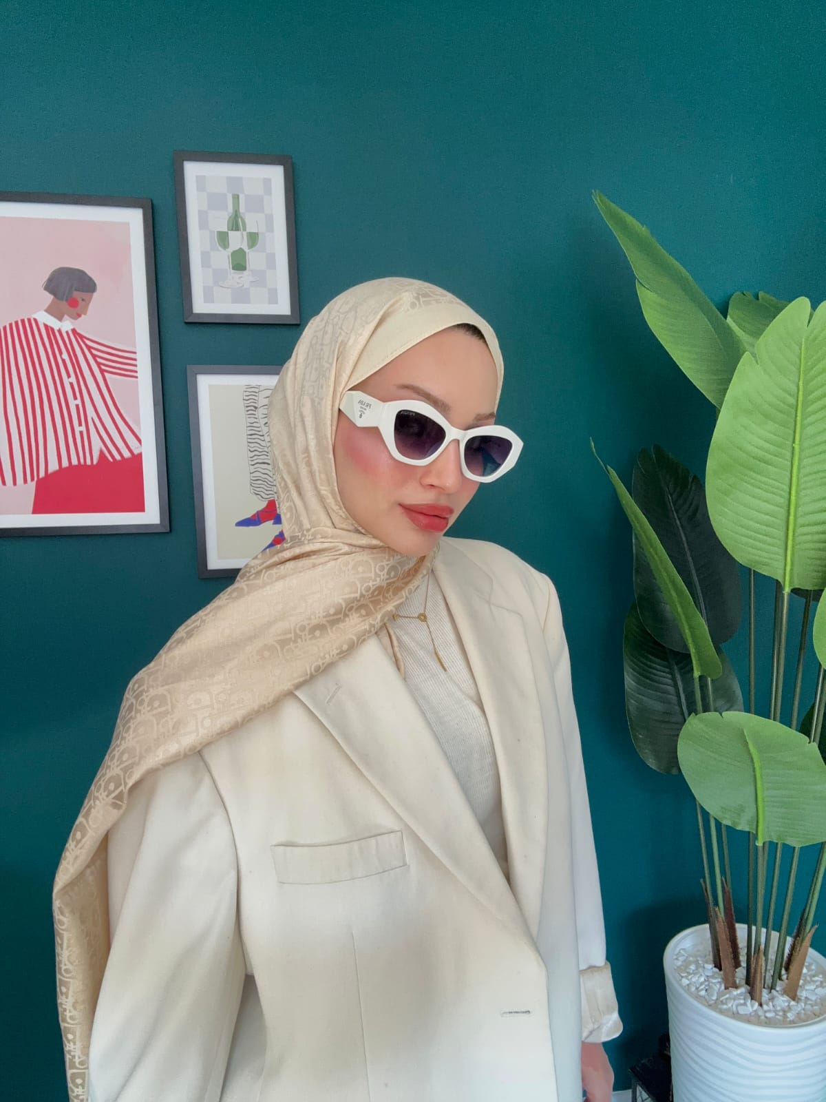 İthal Dior Kaşmir İpek Şal 49103 - Gold - Organic ScarfsOrganic Scarfs
