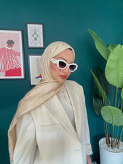 İthal Dior Kaşmir İpek Şal 49103 - Gold - Organic ScarfsOrganic Scarfs