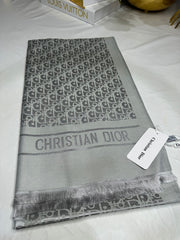İthal Dior Kaşmir İpek Şal 49103 - Gümüş - Organic ScarfsOrganic Scarfs