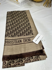 İthal Dior Kaşmir İpek Şal 49103 - Kahve - Organic ScarfsOrganic Scarfs