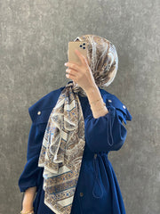 İTHAL ETRO DESEN NEW VUAL İPEK ŞAL 44344 - Camel - Organic ScarfsOrganic Scarfs