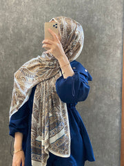 İTHAL ETRO DESEN NEW VUAL İPEK ŞAL 44344 - Camel - Organic ScarfsOrganic Scarfs