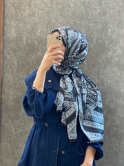 İTHAL ETRO DESEN NEW VUAL İPEK ŞAL 44344 - Gece - Organic ScarfsOrganic Scarfs